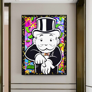 Alec Monopoly Give Me Money Canvas Print-Wall Posters