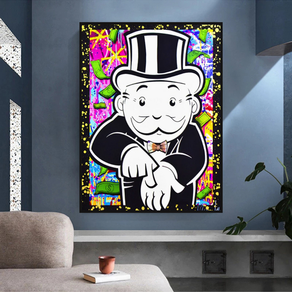 Alec Monopoly Give Me Money Canvas Print-Wall Posters