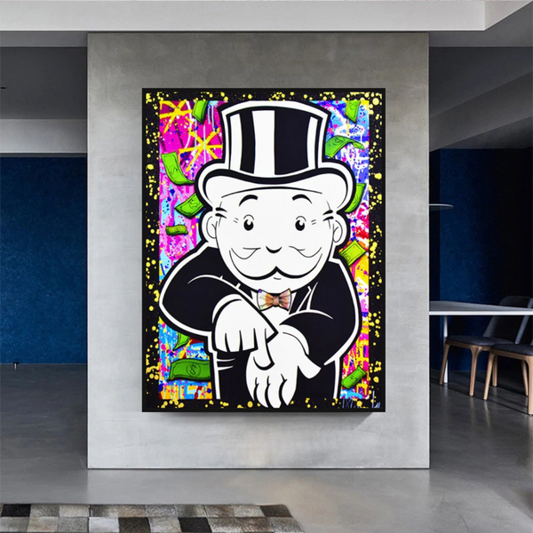 Alec Monopoly Give Me Money Canvas Print-Wall Posters