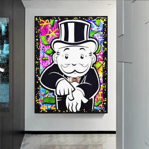 Alec Monopoly Give Me Money Canvas Print-Wall Posters