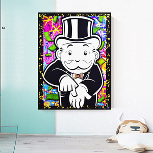 Alec Monopoly Give Me Money Canvas Print-Wall Posters