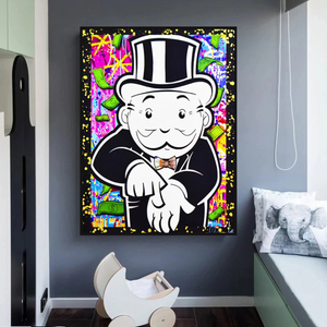 Alec Monopoly Give Me Money Canvas Print-Wall Posters