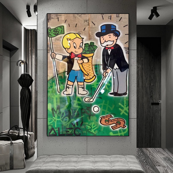 Alec Monopoly Go yard Golf Canvas Print-Wall Posters