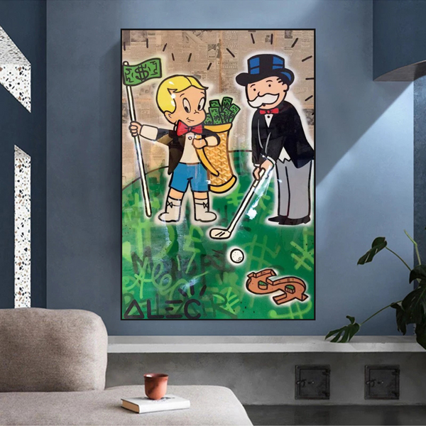 Alec Monopoly Go yard Golf Canvas Print-Wall Posters