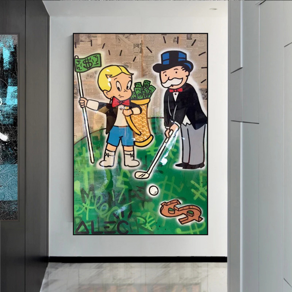 Alec Monopoly Go yard Golf Canvas Print-Wall Posters