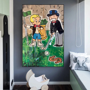 Alec Monopoly Go yard Golf Canvas Print-Wall Posters