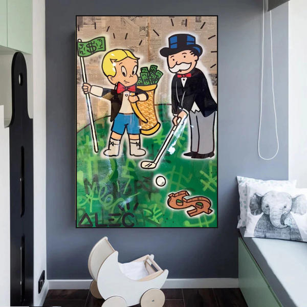 Alec Monopoly Go yard Golf Canvas Print-Wall Posters