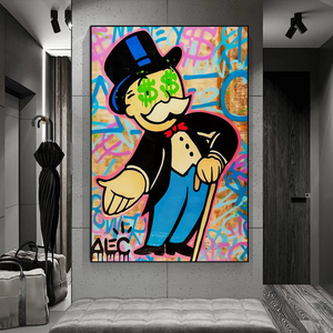 Alec Monopoly Graffiti Canvas Print-Monopoly Wall Poster