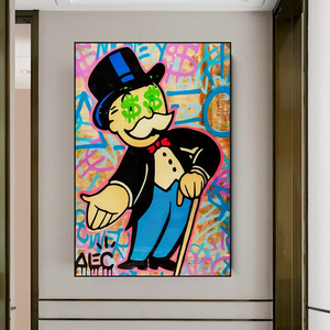 Alec Monopoly Graffiti Canvas Print-Monopoly Wall Poster