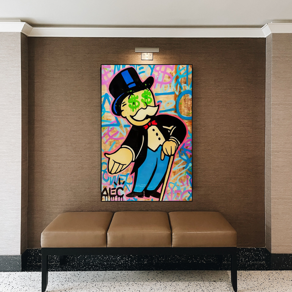 Alec Monopoly Graffiti Canvas Print-Monopoly Wall Poster