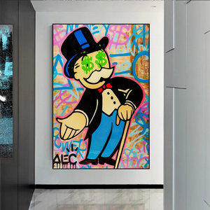 Alec Monopoly Graffiti Canvas Print-Monopoly Wall Poster