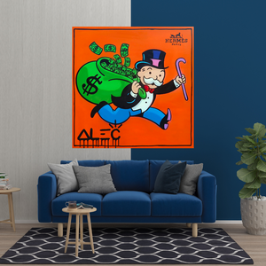 Alec Monopoly Hermes Art - Money Man Canvas Print-Wall Posters