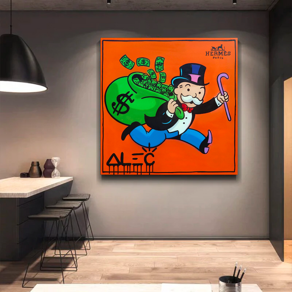 Alec Monopoly Hermes Art - Money Man Canvas Print-Wall Posters