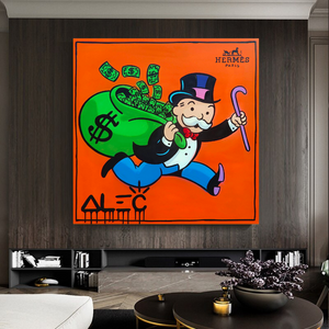 Alec Monopoly Hermes Art - Money Man Canvas Print-Wall Posters