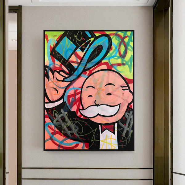 Alec Monopoly Magician Canvas Print - Millionaire Art-Wall Posters