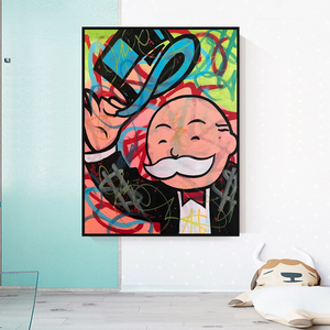 Alec Monopoly Magician Canvas Print - Millionaire Art-Wall Posters