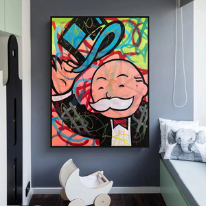 Alec Monopoly Magician Canvas Print - Millionaire Art-Wall Posters