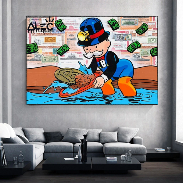 Alec Monopoly Man Bitcoin Mining: Crypto Landscape-Wall Posters