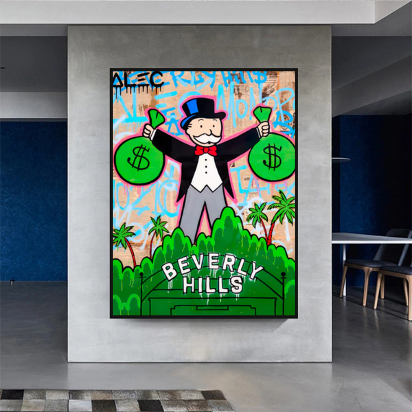 Alec Monopoly Man Holding Bag - Find Exclusive Artworks-Wall Posters