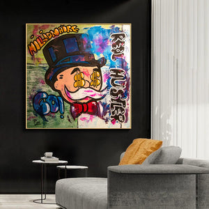 Alec Monopoly Millionaire Hustler Art | Monopoly Man Poster-Wall Posters
