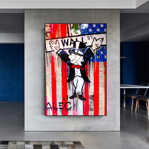 Alec Monopoly Millionaire Wall Street USA Canvas Wall Art-Wall Posters