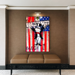Alec Monopoly Millionaire Wall Street USA Canvas Wall Art-Wall Posters