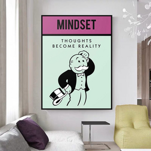 Alec Monopoly Mindset Canvas Wall Art-Wall Posters