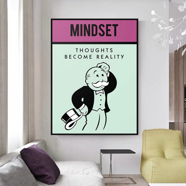 Alec Monopoly Mindset Canvas Wall Art-Wall Posters