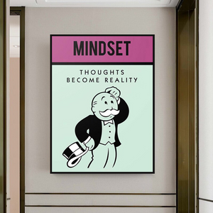 Alec Monopoly Mindset Canvas Wall Art-Wall Posters