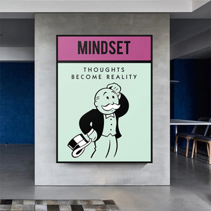Alec Monopoly Mindset Canvas Wall Art-Wall Posters