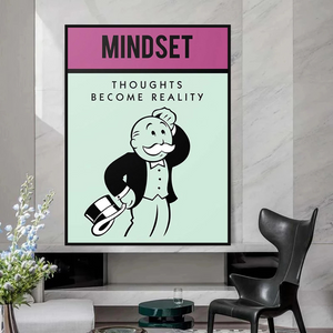 Alec Monopoly Mindset Canvas Wall Art-Wall Posters