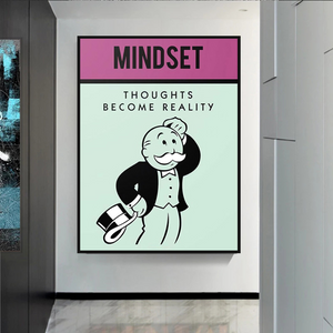 Alec Monopoly Mindset Canvas Wall Art-Wall Posters