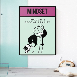 Alec Monopoly Mindset Canvas Wall Art-Wall Posters