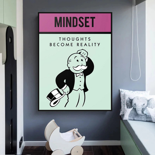 Alec Monopoly Mindset Canvas Wall Art-Wall Posters