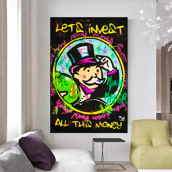 Alec Monopoly Money Art | Lets Invest all Wall Art-Wall Posters