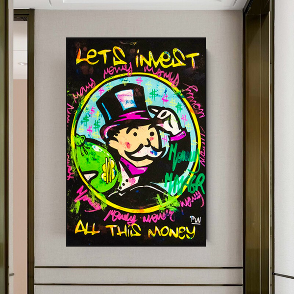 Alec Monopoly Money Art | Lets Invest all Wall Art-Wall Posters