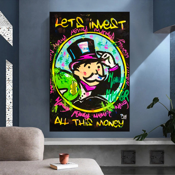 Alec Monopoly Money Art | Lets Invest all Wall Art-Wall Posters