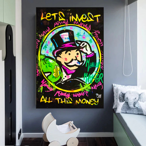 Alec Monopoly Money Art | Lets Invest all Wall Art-Wall Posters