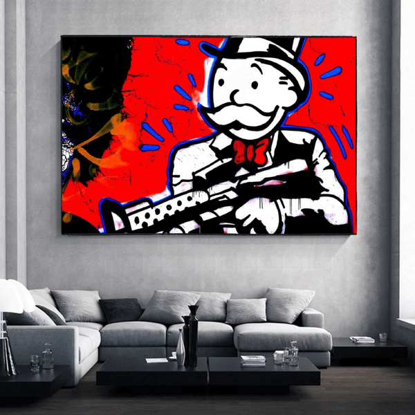Alec Monopoly Money Man Gangster Scarface Canvas Wall Art-Wall Posters
