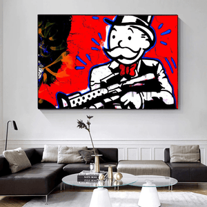Alec Monopoly Money Man Gangster Scarface Canvas Wall Art-Wall Posters