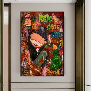 Alec Monopoly Money Man Real Estate Hustler Canvas Print-Wall Posters