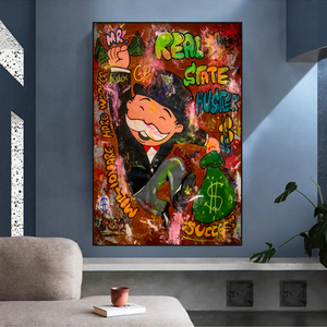 Alec Monopoly Money Man Real Estate Hustler Canvas Print-Wall Posters