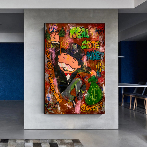 Alec Monopoly Money Man Real Estate Hustler Canvas Print-Wall Posters