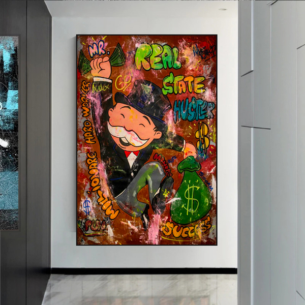 Alec Monopoly Money Man Real Estate Hustler Canvas Print-Wall Posters