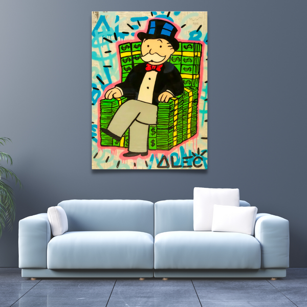 Alec Monopoly Money Millionaire Poster - Original Art Prints-Wall Posters