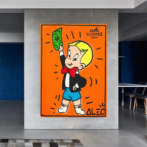 Alec Monopoly Richie Rich Money Man Canvas Print-Wall Posters