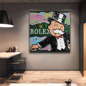Alec Monopoly Rolex Money Man Canvas Print-Wall Posters