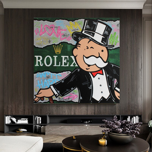 Alec Monopoly Rolex Money Man Canvas Print-Wall Posters