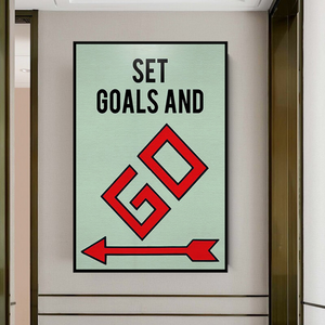 Alec Monopoly Set Goals and Go Play Card Canvas Wall Art-Wall Posters