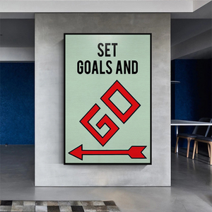 Alec Monopoly Set Goals and Go Play Card Canvas Wall Art-Wall Posters